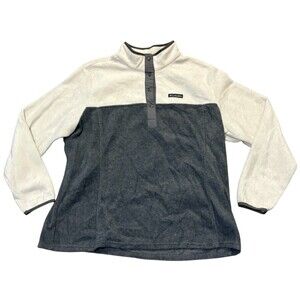 Columbia Benton Springs 1/2 Snap Fleece Pullover Gray And White